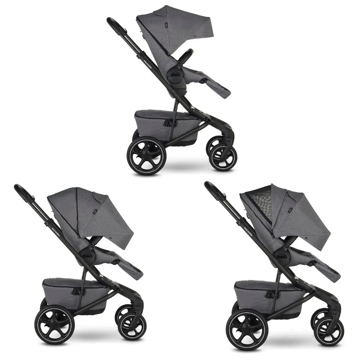 B-Ware Easywalker Kinderwagen Buggy Jimmey Iris Grey Kinderwagen Sitz Grau Einkaufskorb - 8720512112702