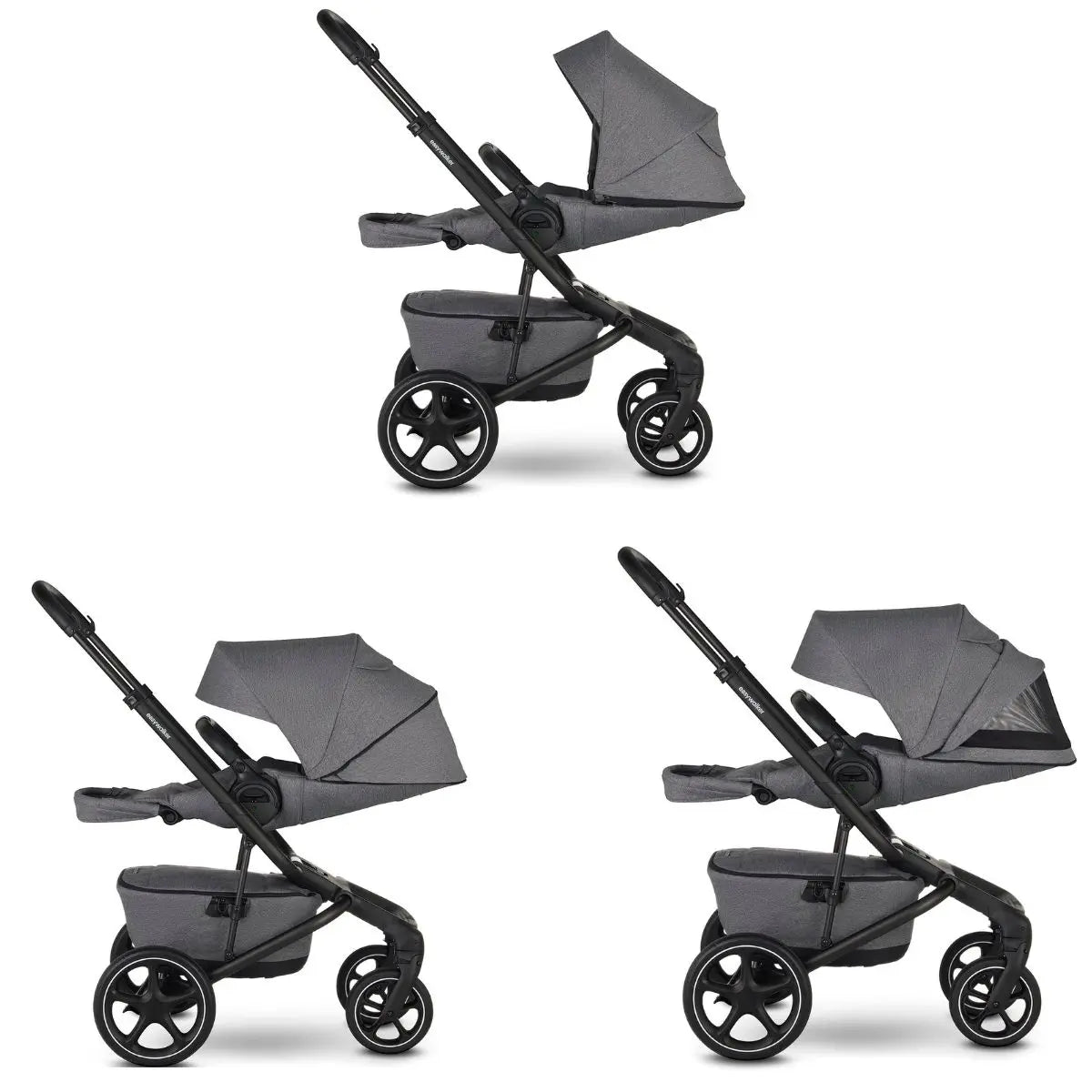 B-Ware Easywalker Kinderwagen Buggy Jimmey Iris Grey Kinderwagen Sitz Grau Einkaufskorb - 8720512112702