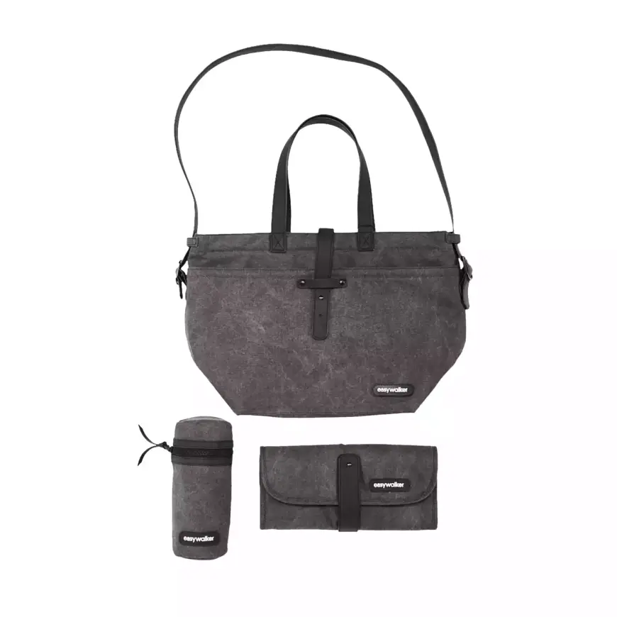 B-Ware Easywalker Wickeltasche Tasche Wickelunterlage Babyzubehör Black Canvas Schwarz - 8719033991439