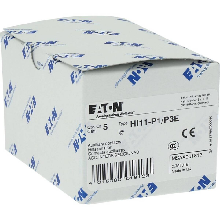 Eaton Hilfsschalter Zusatzschalter 6 A Schraubanschluss Seitenanbau 2 Stück B-Ware