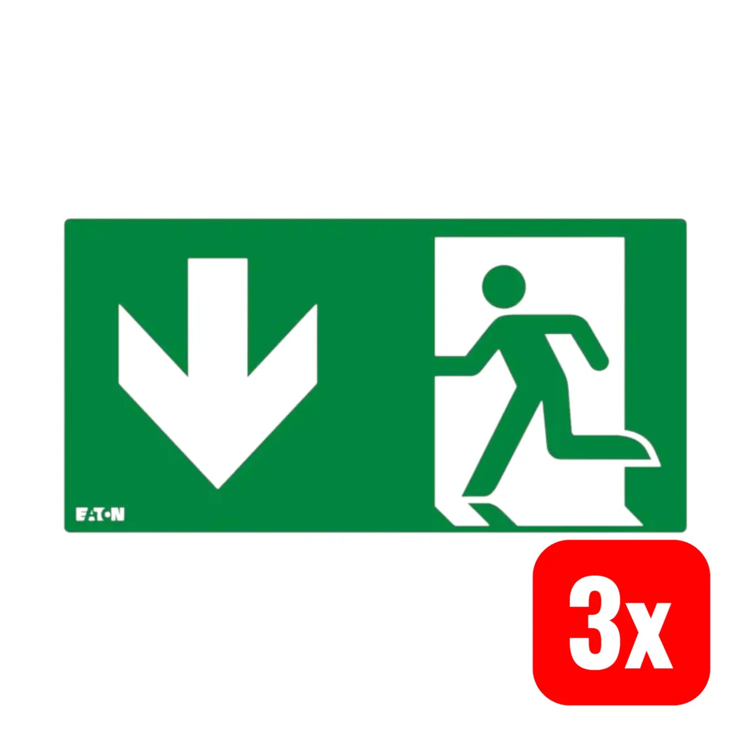 B-Ware Eaton Ceag Piktogramm Rettungsweg Pfeil Unten Atlantic S Notlicht 3 Stück - 8714112074867