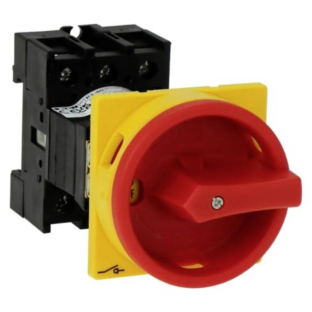 B-Ware Eaton Hauptschalter Ein Aus Schalter Not Aus Schalter Knebel Rot Gelb 40 A 690 V - 4015082953027