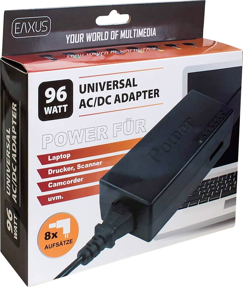 B-Ware Eaxus 4260183015956 Steckernetzteil Netzteil Einstellbar 4500 M A 100 W 8 Sets - 4260183015956