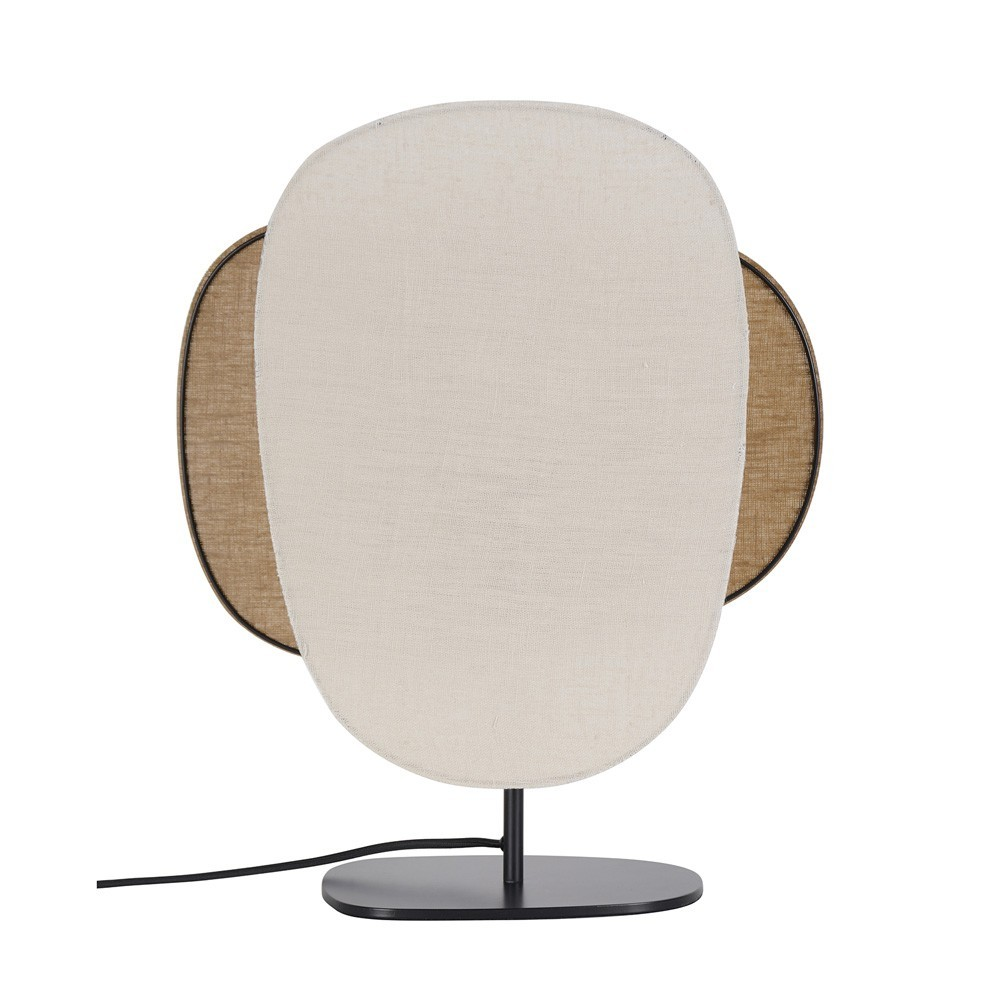Market Set Tischlampe Screen 70's Tischleuchte Tischlicht Mehrfarbig Leinen 48cm B-Ware