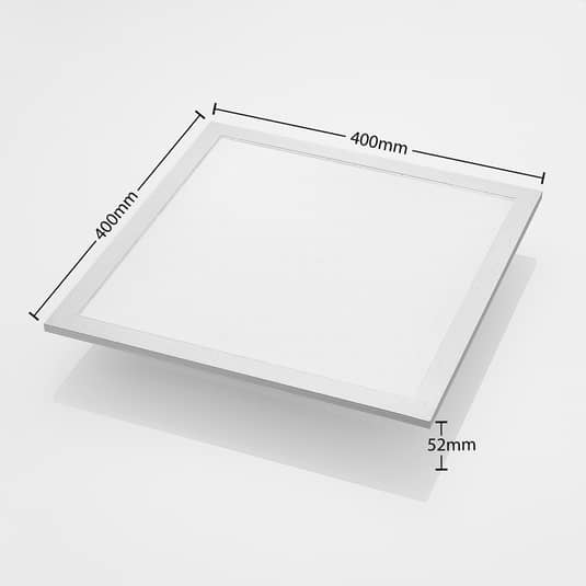 B-Ware Prios Led Panel Deckenleuchte Flächenleuchte Gelora Silber Kunststoff Aluminium