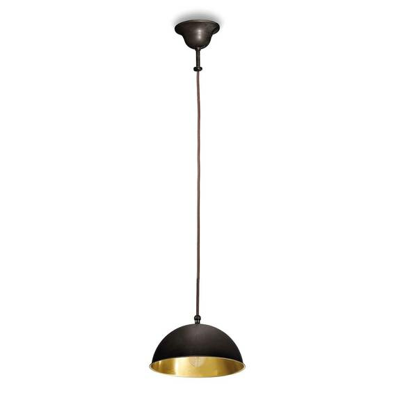 Moretti Luce Hängeleuchte Circle Hängelampe Leuchte gold messing brüniert Ø15cm