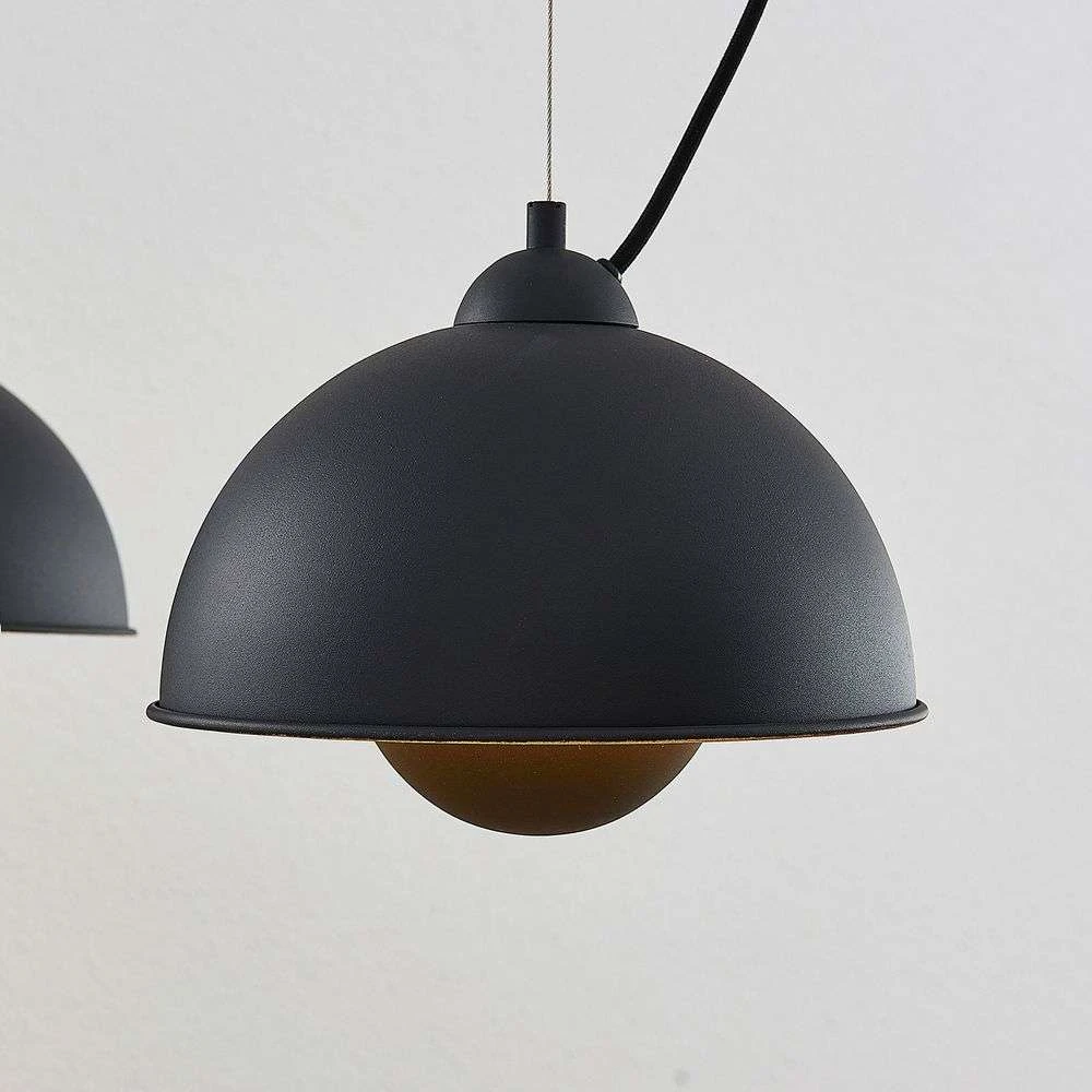 Lindby Pendelleuchte Gretja Deckenlampen Hängeleuchten E27 3 Flg Schwarz Gold    B-Ware - 4251096563429