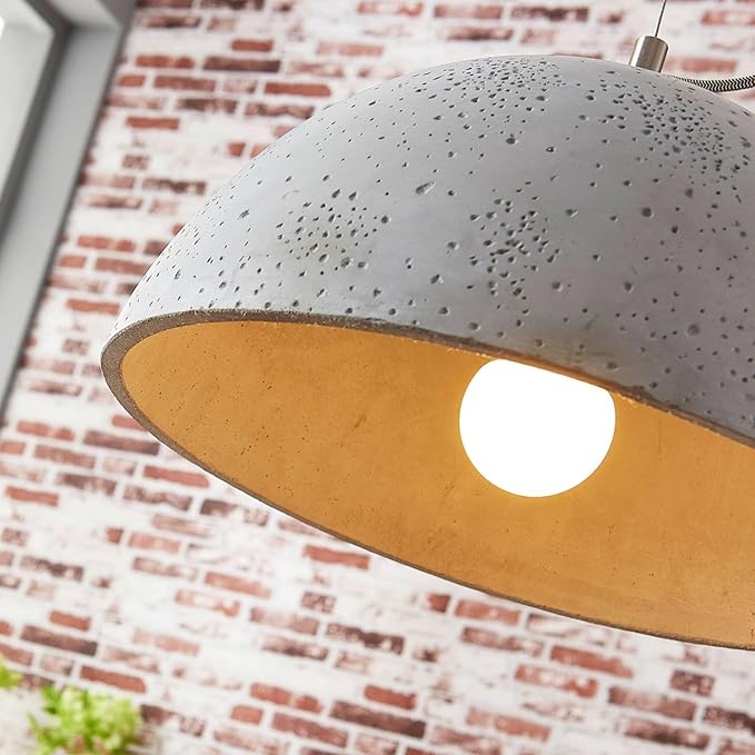 Lindby Pendelleuchte Jelin Deckenlampe Hängeleuchte Deckenleuchte Lampe grau E27 - 4251096525021