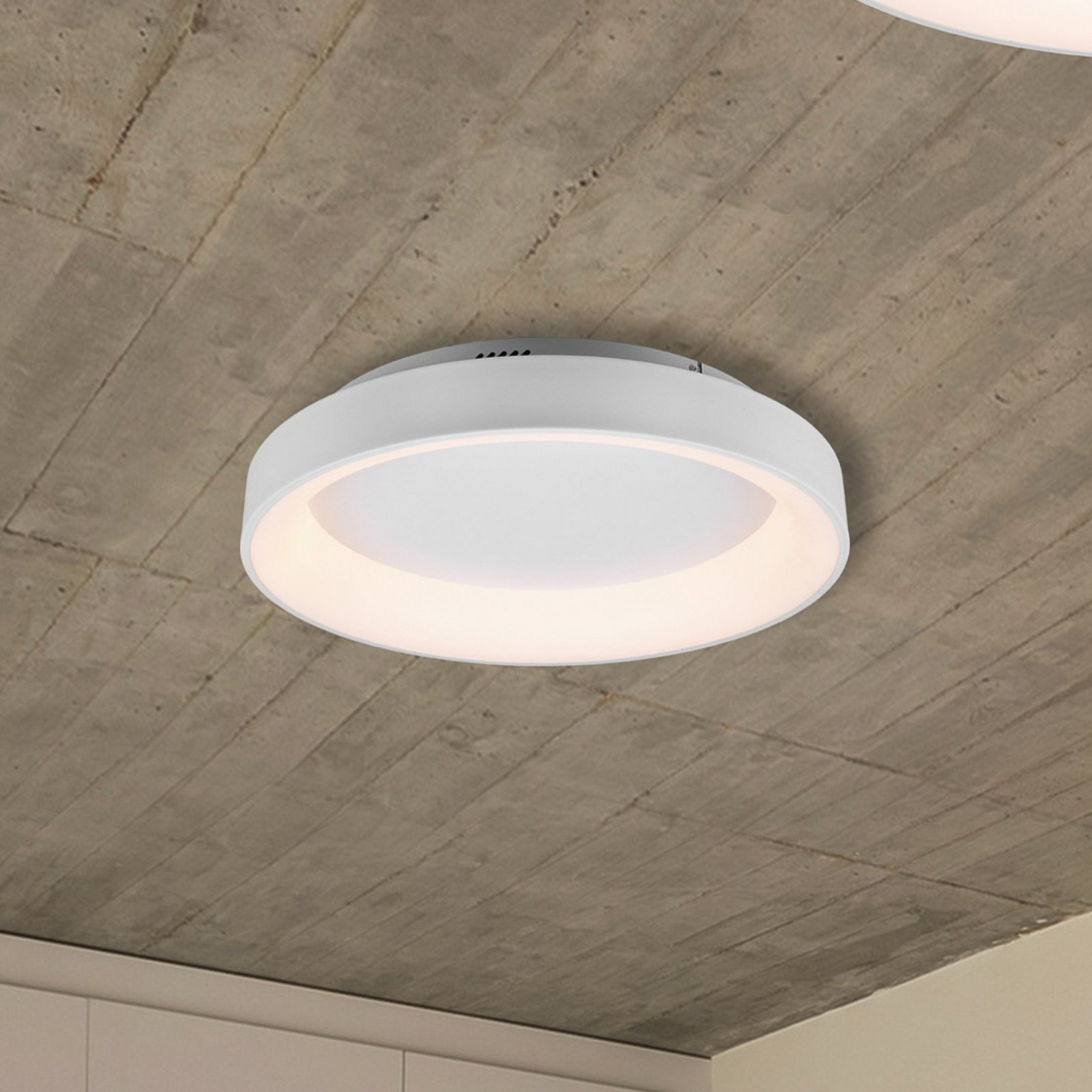 B-Ware Trio Lighting Led Deckenlampe Girona Deko Deckenlampe Mit Fernbedienung, Weiß449