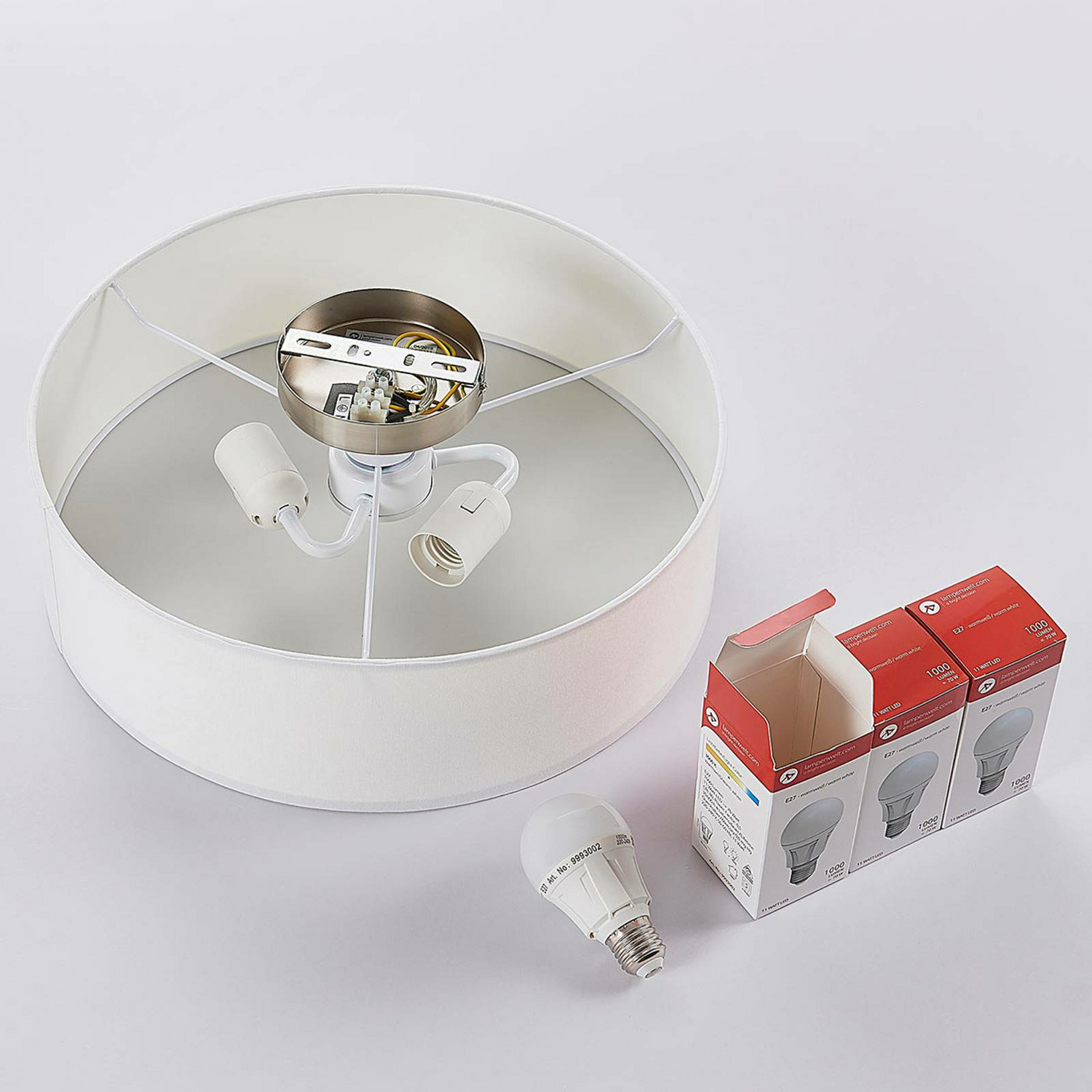 B-Ware Lindby Deckenlampe Sebatin Hängelampe Lampe Leuchte ø 40 Cm E14 3 Flammig Cr608