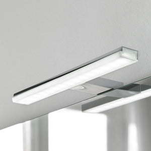 B-Ware Ebir Spiegelleuchte Licht LED chrom Pandora Badezimmerleuchte 20,8 cm 2 STÜCK