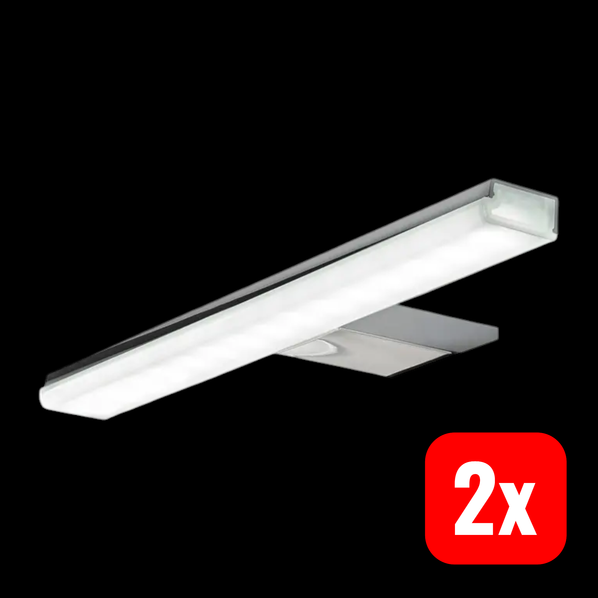 Ebir Spiegelleuchte Licht LED chrom Pandora Badezimmerleuchte 20,8 cm 2 STÜCK - 8435324902778