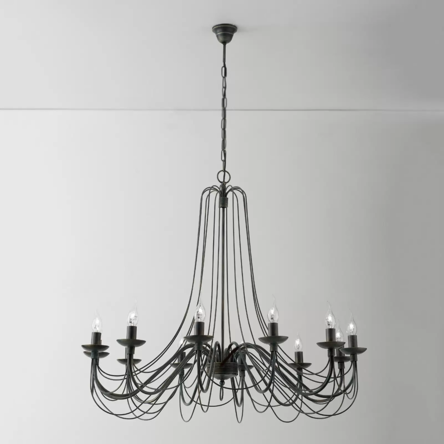 Kronleuchter Antonina Schwarz 12 Flammig Leuchte Deckenlampe Wohnzimmerlampe B-Ware - 9003090248117