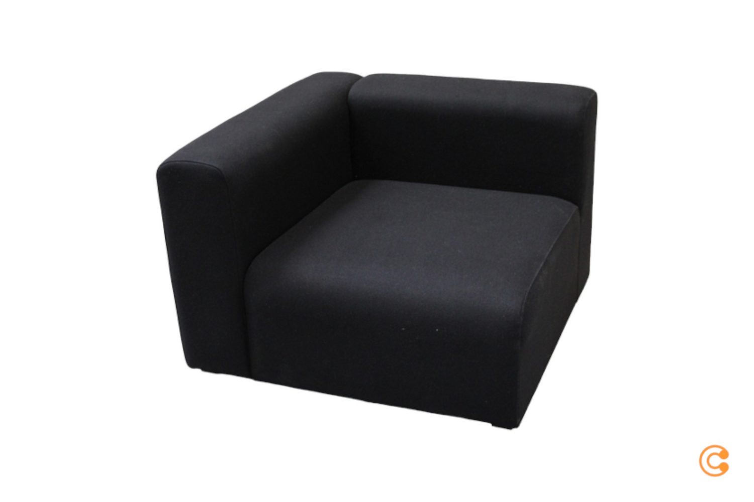 Hay Mags Sofa Narrow Module 1062 Schwarz Left Armrest Divina 191 Stoff B-Ware - 365529