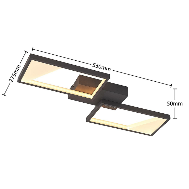 Lindby Fotini LED-Deckenlampe Wohnzimmerleuchte Deckenlampe Dekoleuchte Leuchte