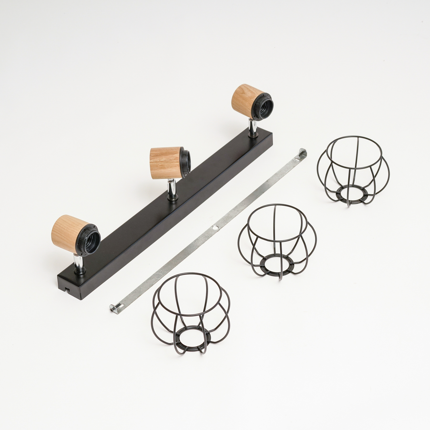 Envostar Fence Deckenleuchte Metall Holz 3 Fl. Deckenlampe Lampe Leuchte Spot B-Ware - 4251911721171