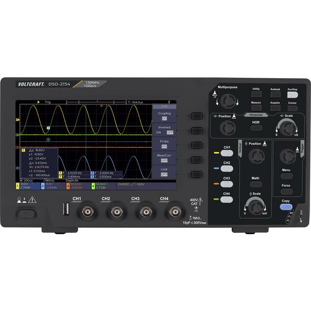 B-Ware Voltcraft Dso 2154 Se Digital Oszilloskop Oszilloskop 150 M Hz 4 Kanal 1 G Sa/S