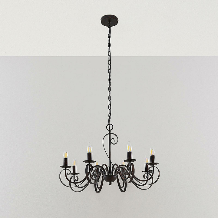 Lucande Caleb Kronleuchter Landhausstil Pendelleuchte Hängeleuchte Lampe 8 Fl432 B-Ware