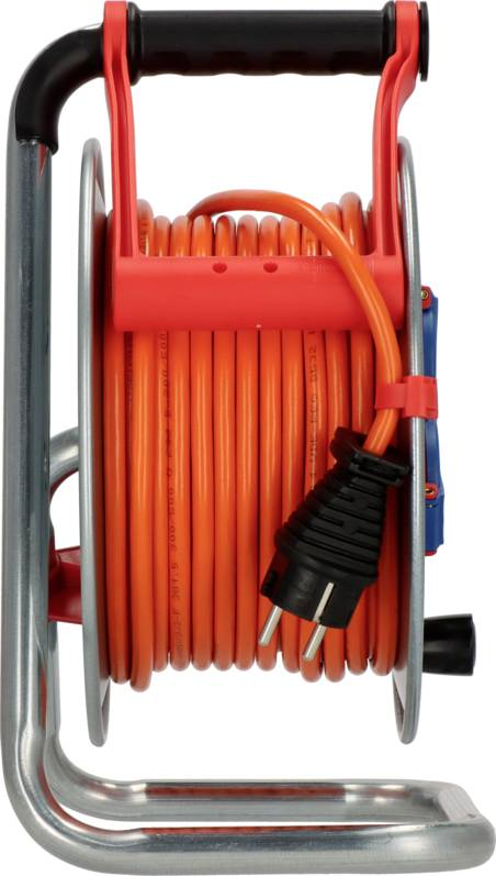 B-Ware Brennenstuhl 1198740 Kabeltrommel Kabelabroller 25m Orange Schutzkontakt Stecker