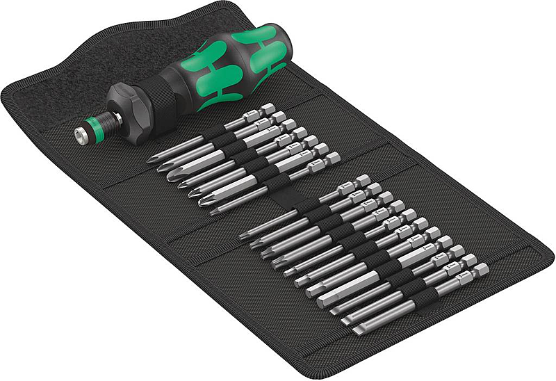 B-Ware Wera Kompakt Turbo 1 05057482001 Bit Set 18teilig 1/4" Bithalter Schraubendreher