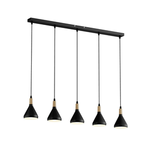 B-Ware Lindby Led Pendelleuchte Arina Hängeleuchte Deckenlampe Lampe Schwarz 5 Flammig