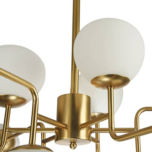 Maytoni Erich Kronleuchter Deckenlampe Deckenlampe Leuchte 12 Fl. Messing Weiß B-Ware - 4251110011844
