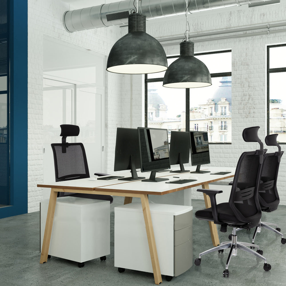 hjh OFFICE Bürostuhl Drehstuhl PROFONDO PRO Netzstoff schwarz höhenverstellbar - 4251084676940