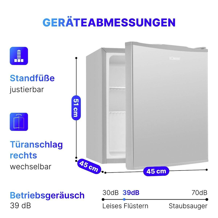 Bomann Ix Look Kb 7346 Kühlschrank 42l Standgerät Inox 220 240 V Siehe Text/Foto B-Ware