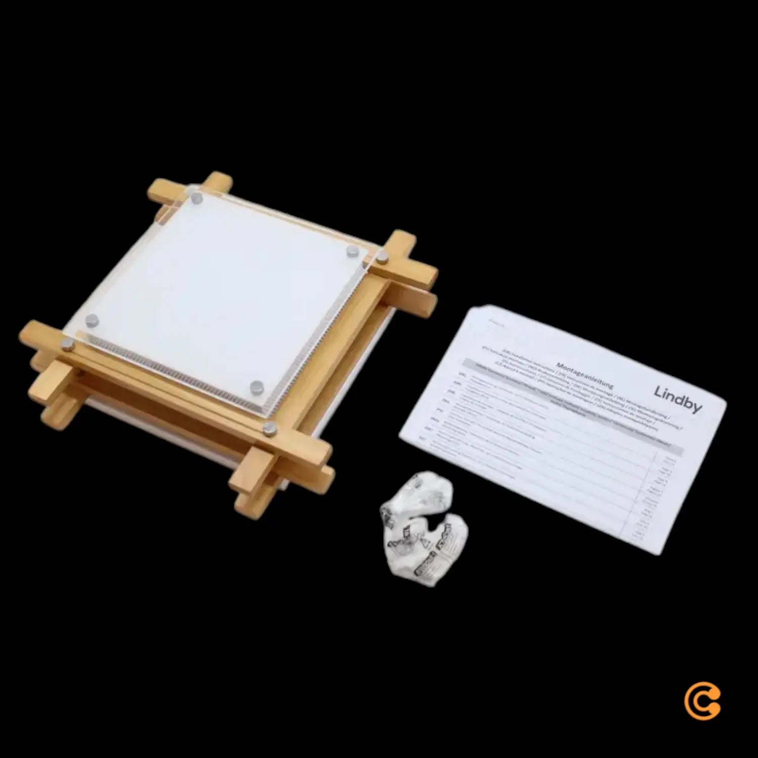 B-Ware Lindby Deckenleuchte Wandleuchte Led Holz Dimmbar Beleuchtung Naturholz Weiss - 4251096543292