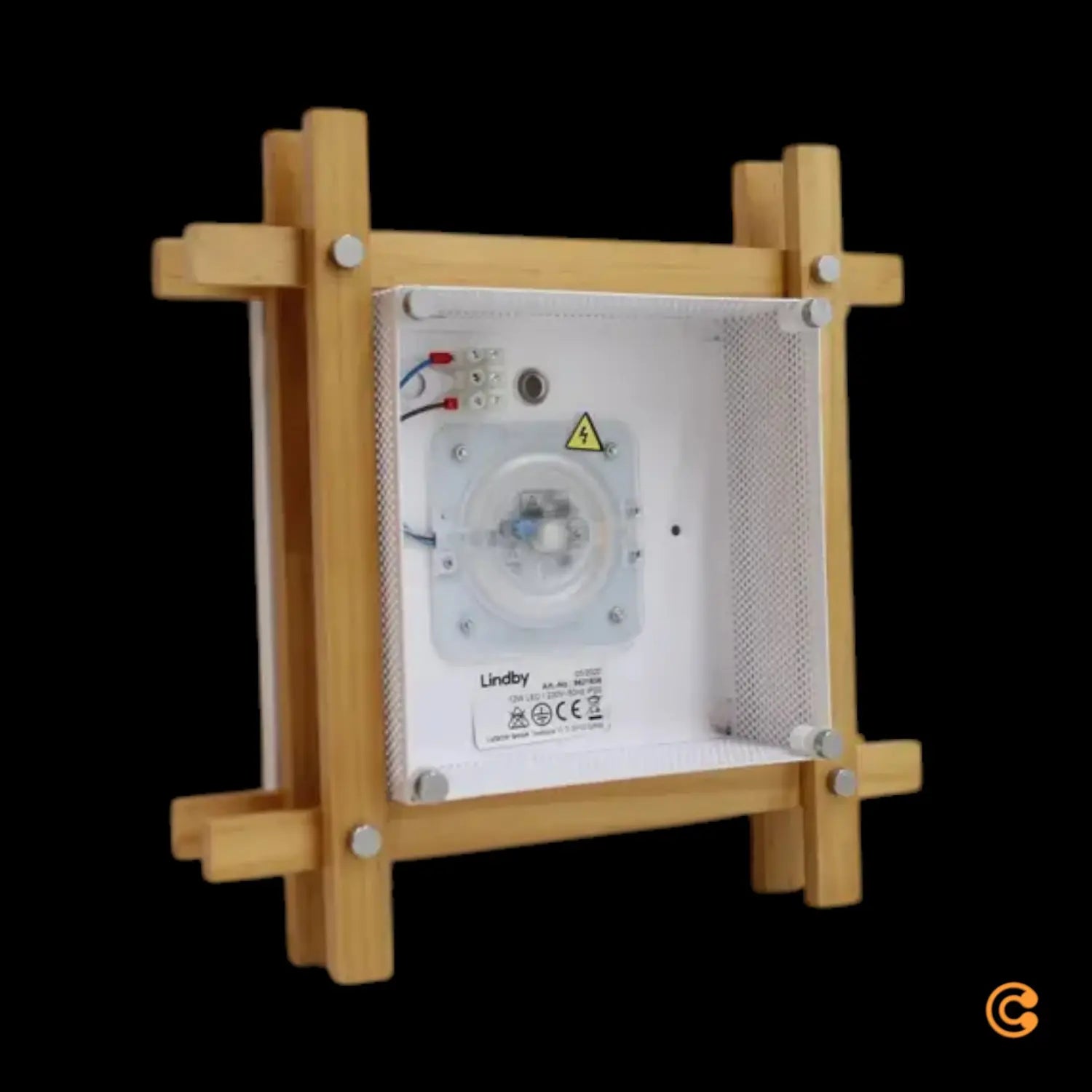B-Ware Lindby Deckenleuchte Wandleuchte Led Holz Dimmbar Beleuchtung Naturholz Weiss - 4251096543292