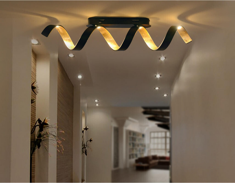 Eco Light Led Deckenleuchte Helix Deckenlampe Dimmbare Lampe Schwarz/Gold B-Ware - 8031440362320