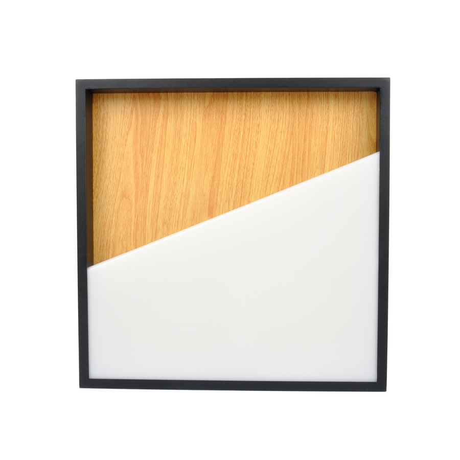 Eco Light Led Wandleuchte Lampe Licht Vista Holz Hell Schwarz Dimmbar 30x30 Cm B-Ware - 4250294321299
