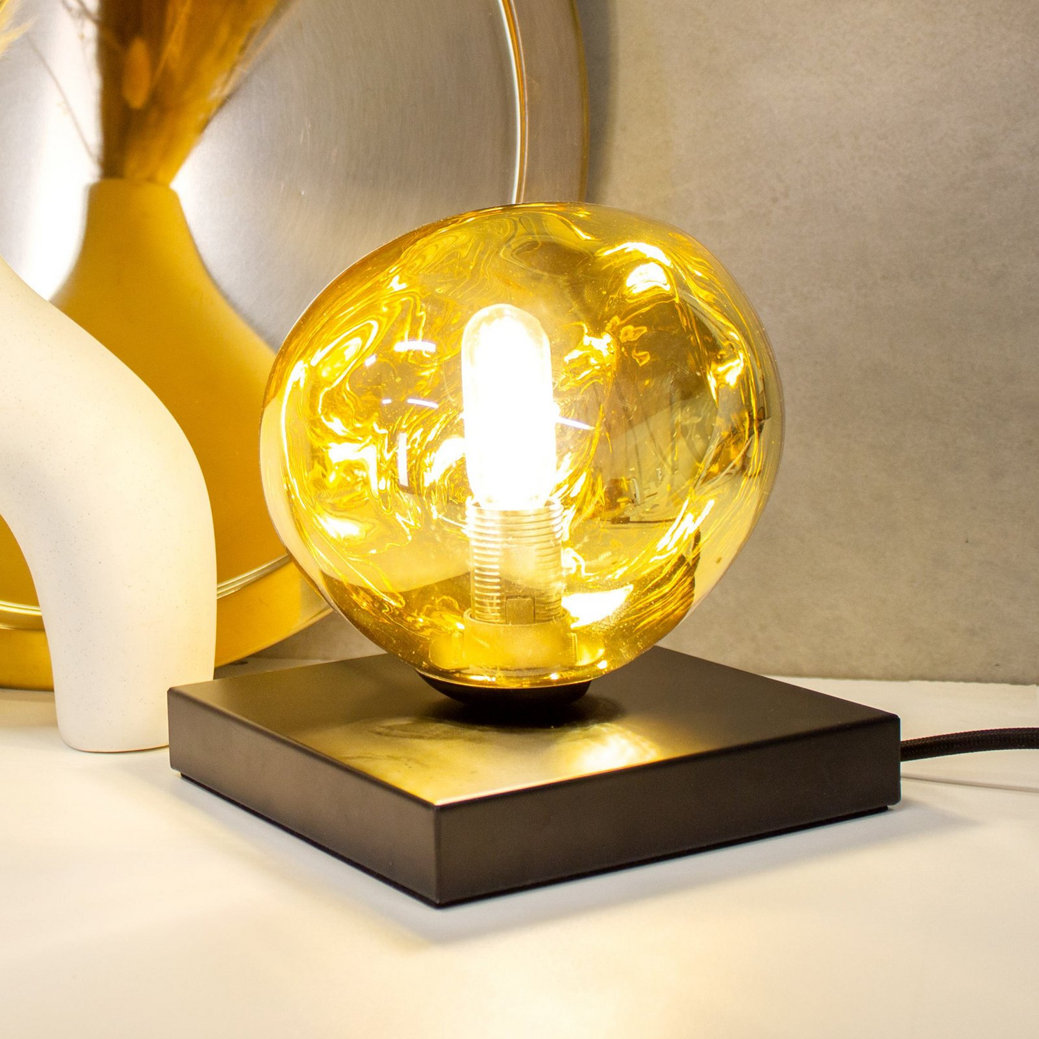 Eco Light Tischleuchte Lampe Canopus Leuchte Tischlampe E14 15 Cm Schalter Kabel B-Ware