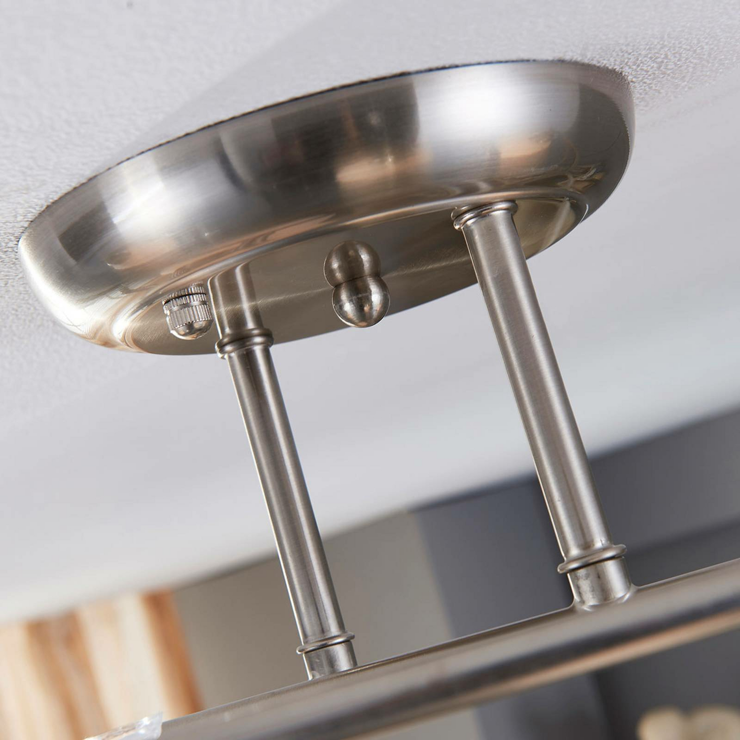 Lindby 4 Flammige Deckenlampe Deckenleuchte Leuchte Lampe Svean Glas Silber E989 B-Ware