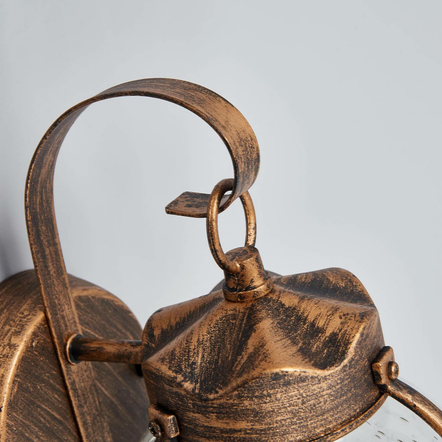 B-Ware Außenwandleuchte Margerite Außenlampe Lampe Leuchte Blasenglas E27 Braun Gold917