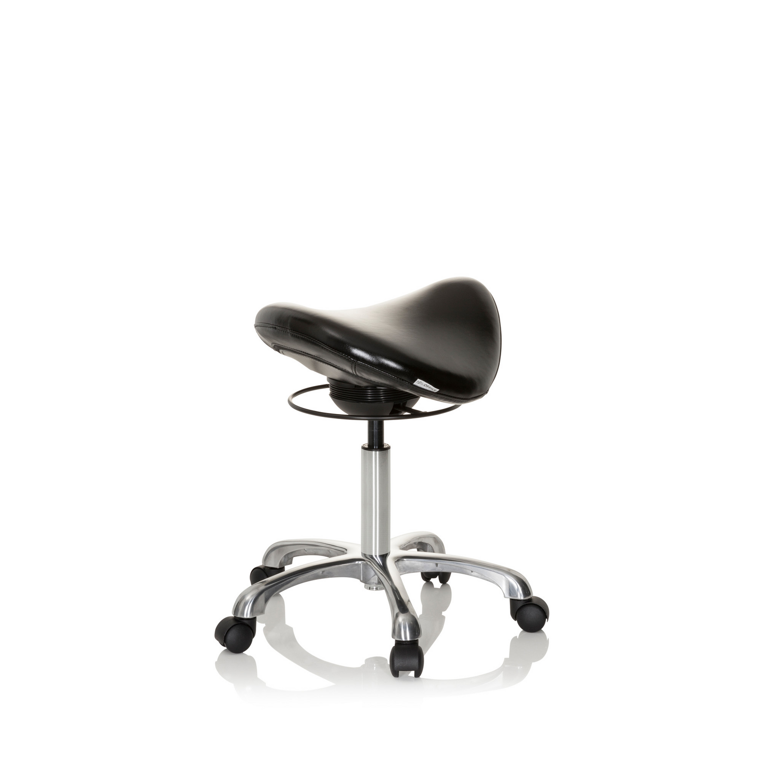 B-Ware Hjh Office Sattelhocker Sattelstuhl Arbeitshocker Kunstleder Schwarz Hocker