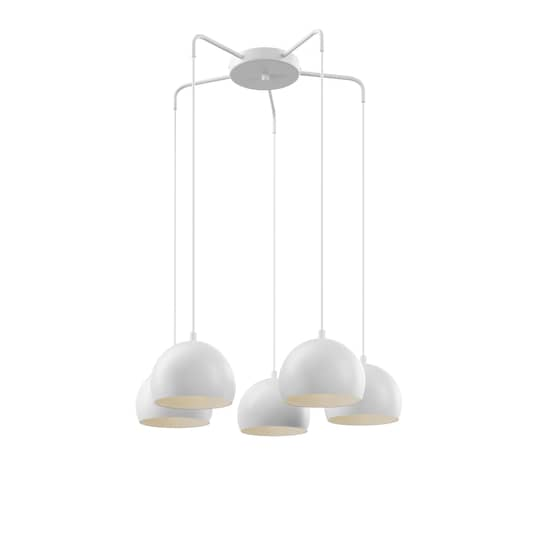 B-Ware Euluna Hängeleuchte Sool Deckenlampe Pendelleuchte Lampe Weiß Fünfflammig E27655