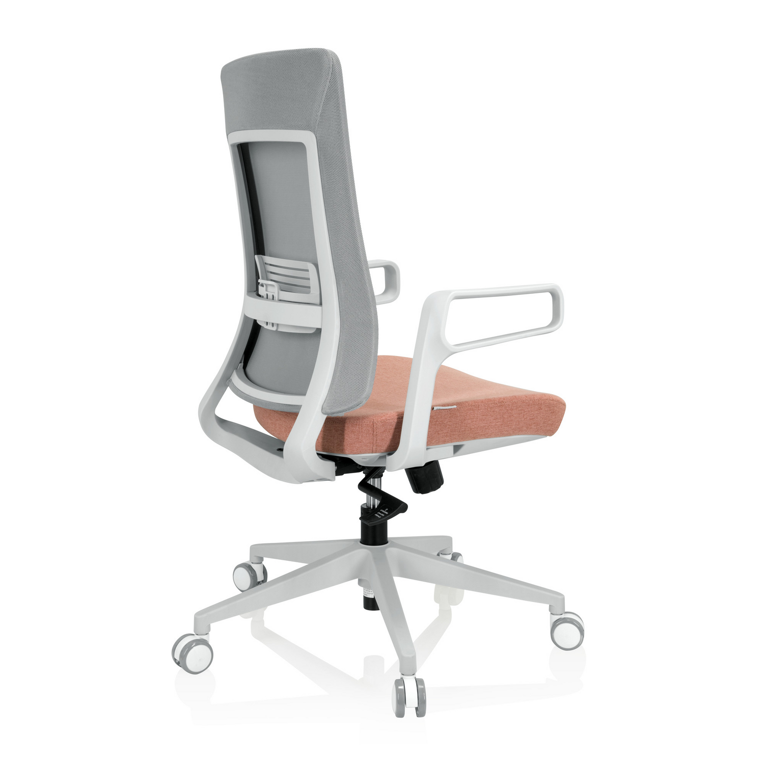 Hjh Office Bürostuhl Drehstuhl Stuhl Schreibtischstuhl Netzstoff Grau Rosa B-Ware - 4064323023302