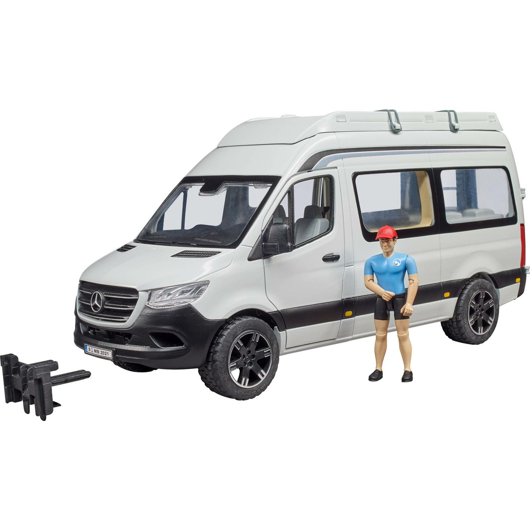 Bruder MB Sprinter Camper mit Fahrer Spielzeugauto Wohnmobile Campingbus ab 4 J.