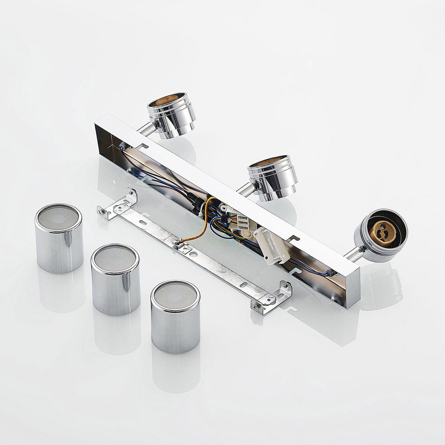 B-Ware Lindby Remilan Deckenstrahler Chrom Lang Deckenlampe Deckenleuchte Lampe Leuchte