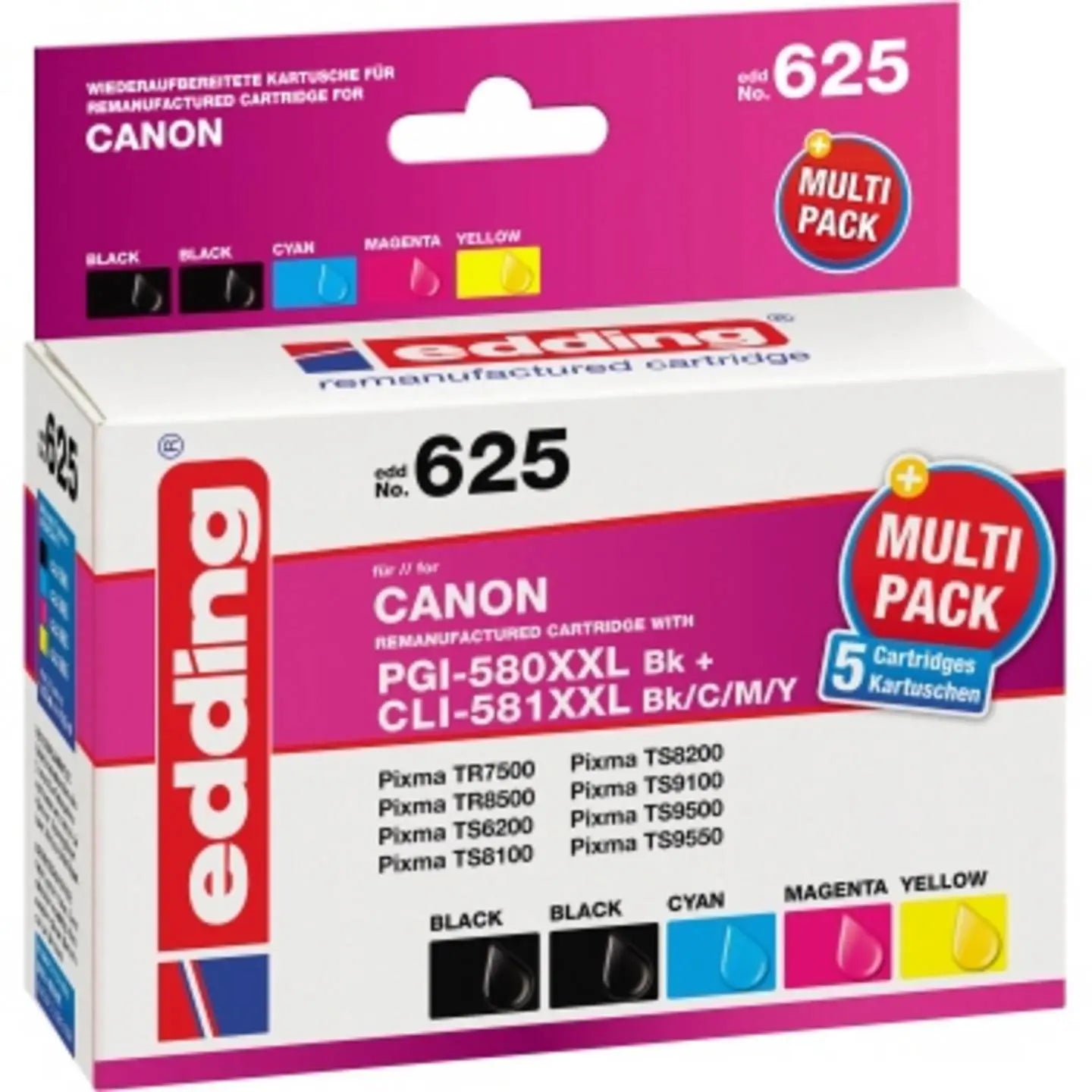 B-Ware Edding Druckerpatrone Tintenpatrone Kombipack Canon Pixma Tr Ts Schwarz Farbe - 4057305041289