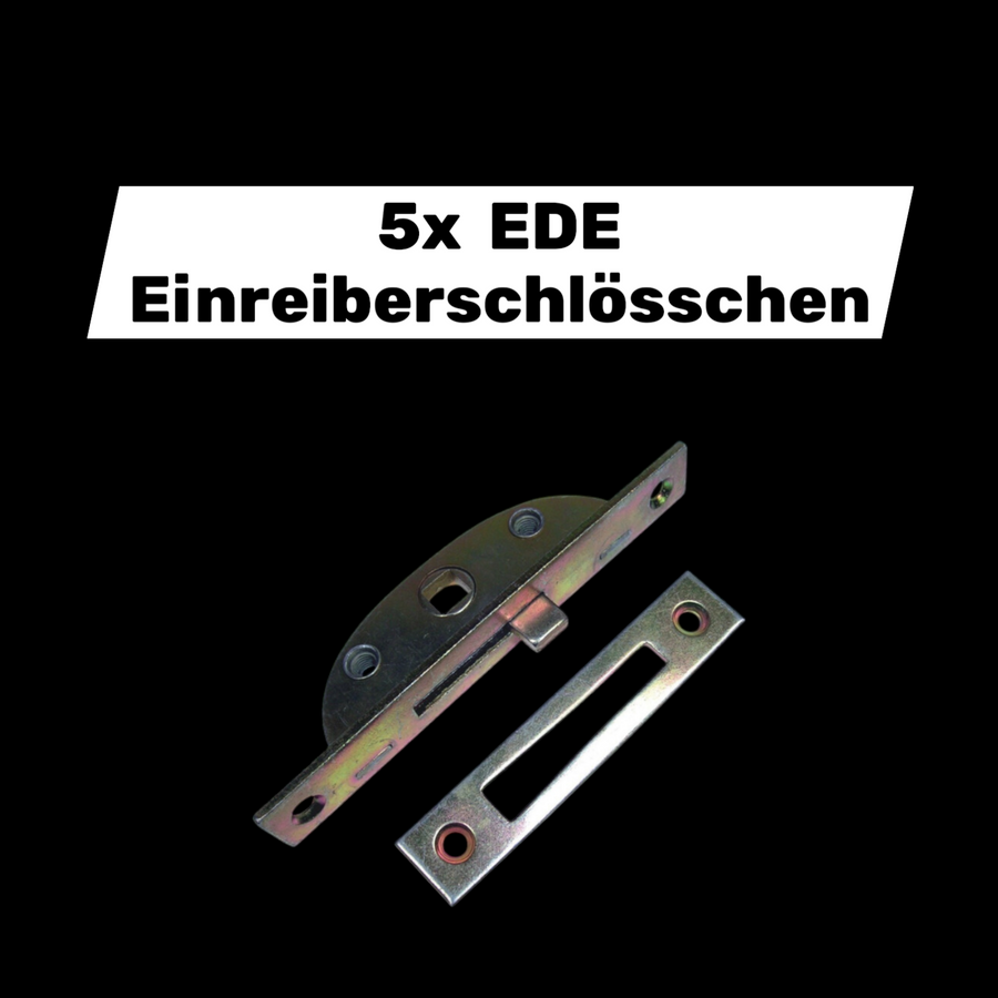 Ede Einreiberschlösschen Schloss Fenster 13mm Dorn Hell Verzinkt 5 Stück B-Ware - 4044921000011