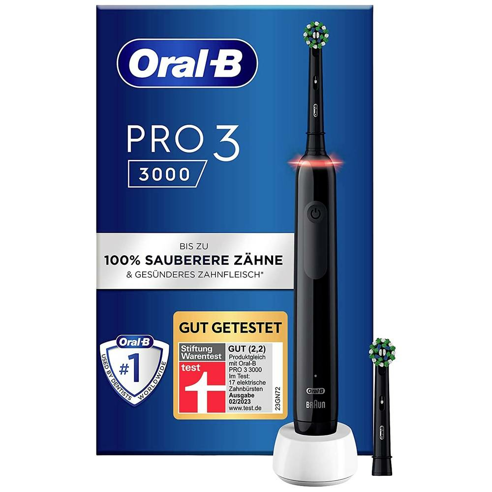 B-Ware Oral B Pro 3 3000 Cross Action 350931 Elektrische Zahnbürste Oszilierend Schwarz