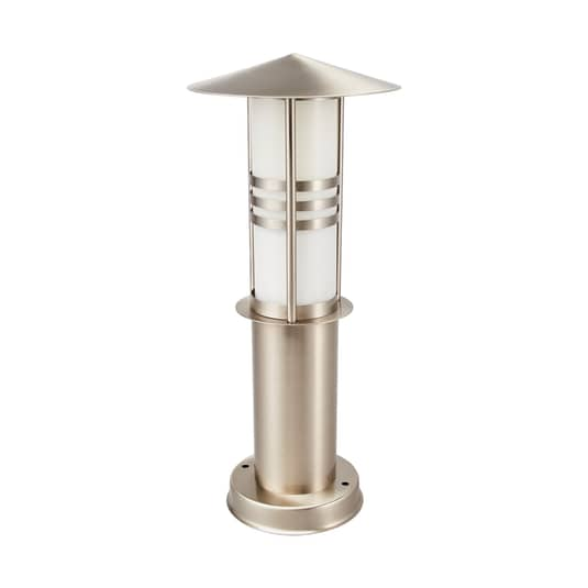 Lampe sur pied Lindby en acier inoxydable de qualité B, modèle Erina, 23 watts