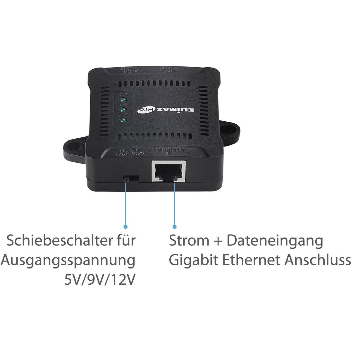 Edimax Splitter Verteiler GP-101ST Gigabit PoE Netzwerk Stromversorgung - 4717964701374