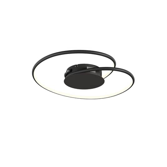 Lindby Joline LED-Deckenlampe Deckenlampe Deckenlicht Flurlampe schwarz 45 cm