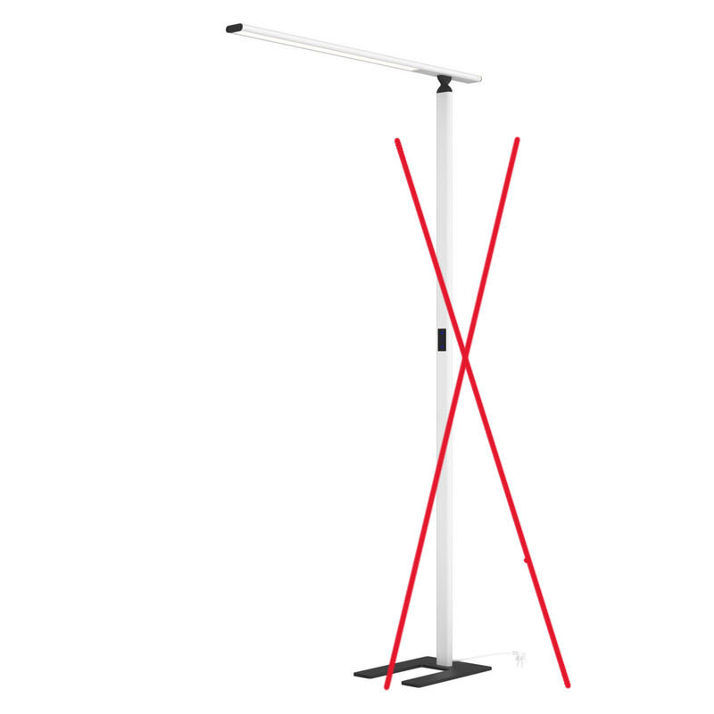 Prios Zyair LED-Büro-Stehleuchte weiß 108,4 cm Stehlampe Lampe DEFEKTWARE