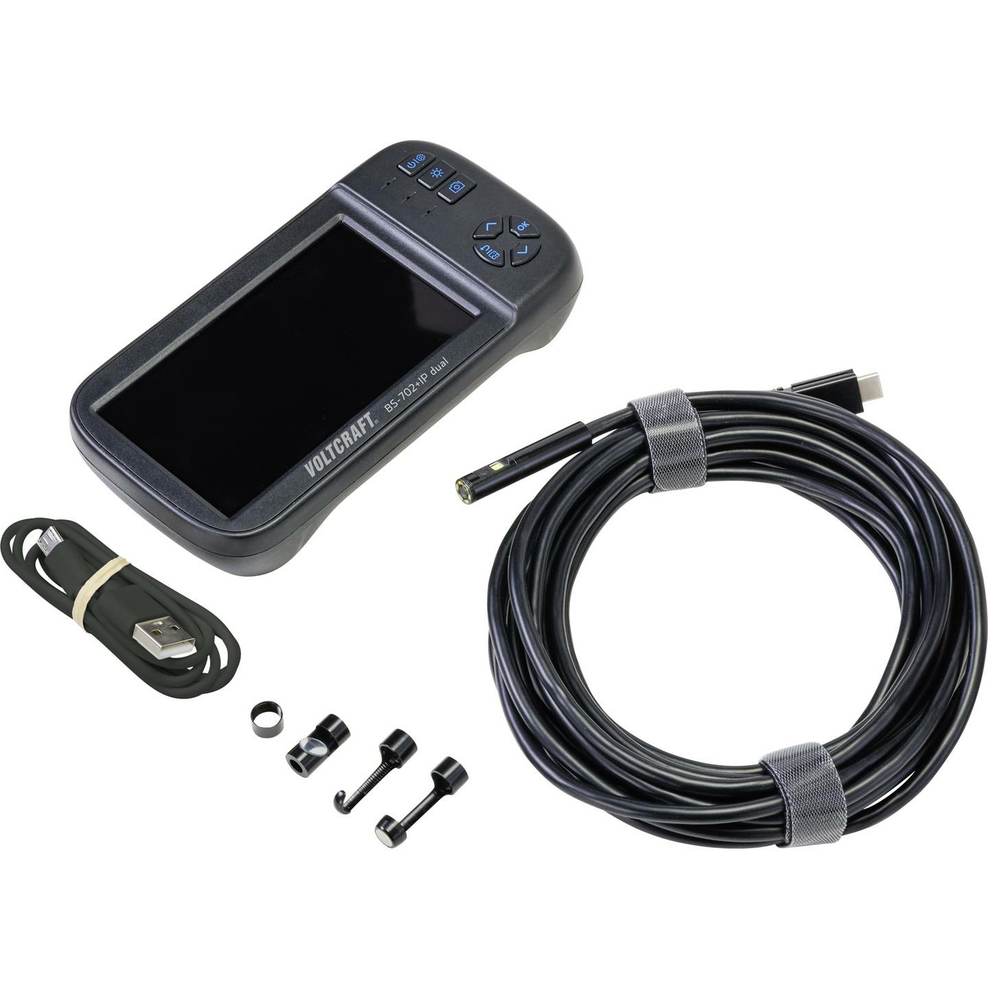 B-Ware Voltcraft Bs 702 Se+Ip Dual Endoskop Kamera Sonden ø 8 Mm Sonden Länge 5 M 736