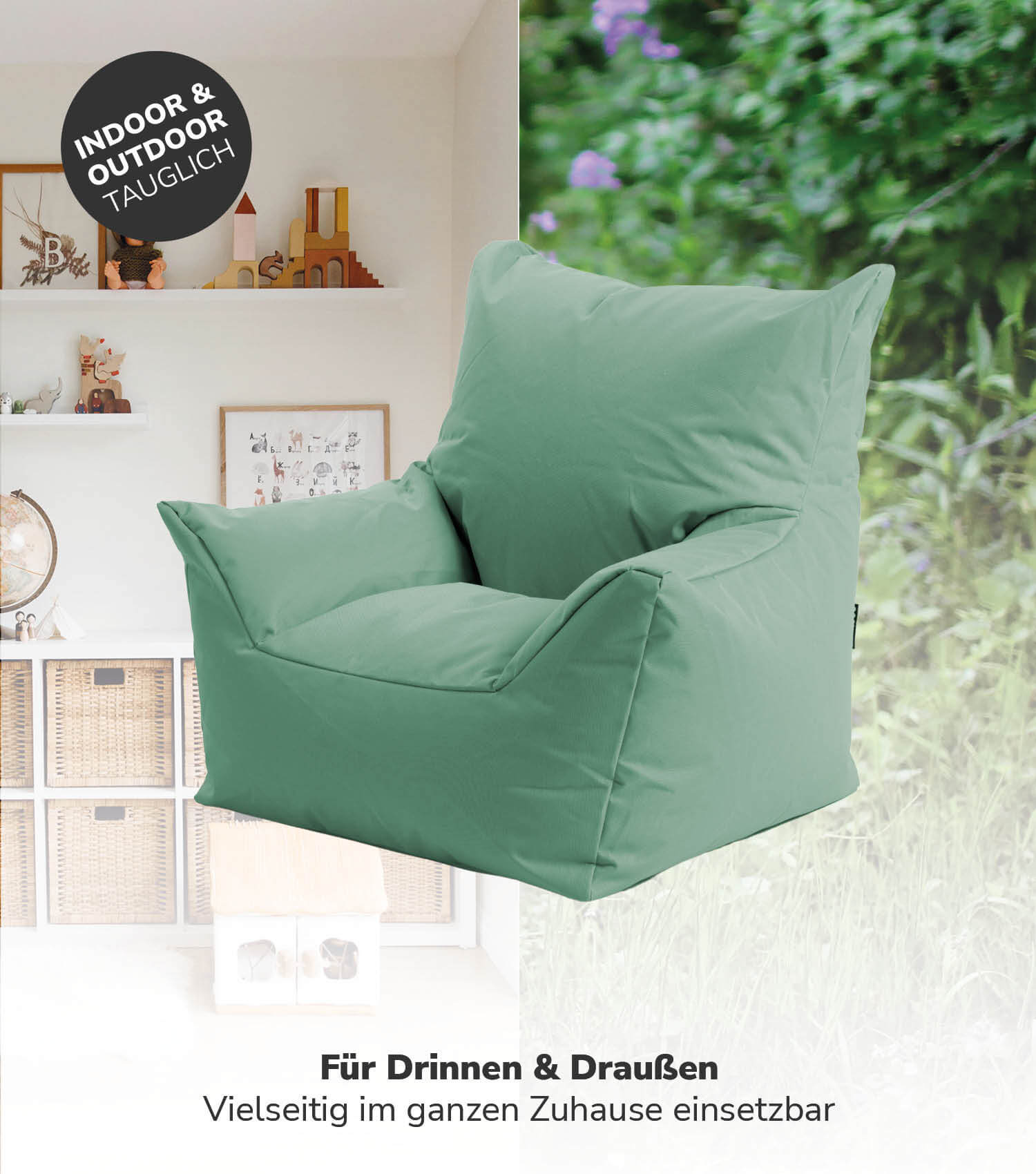 mokebo Kindersessel Outdoor 'Der Pausenheld', Sitzsack Kinder mit Füllung, auch - 4262436123579