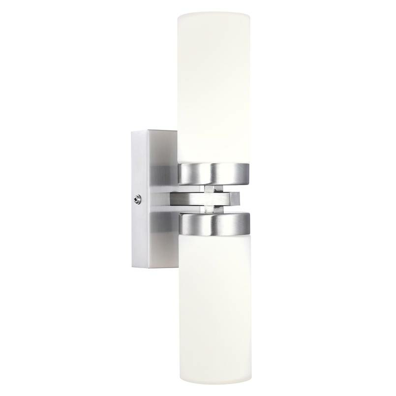 B-Ware Globo Wandleuchte Space Wandlampe Leuchte Lampe Licht Nickel Zweiflammig Ip44